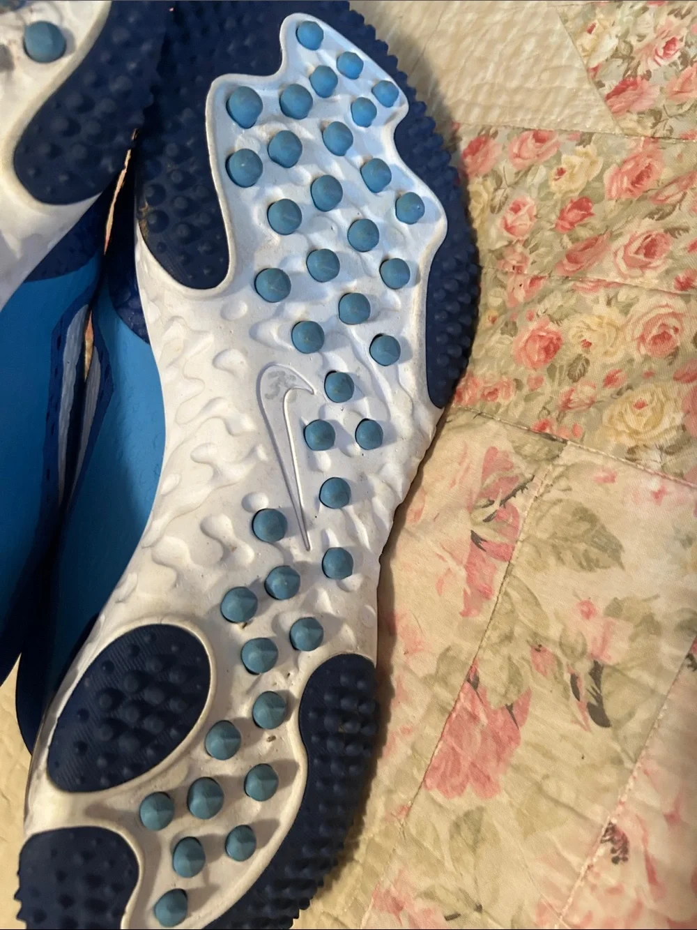 Nike Royal Blue Baseball Cleats with White Swoosh